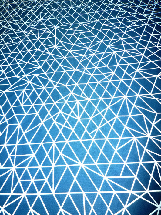 几何网络蓝色反光布