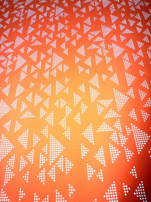 三角形圖案橘色反光布