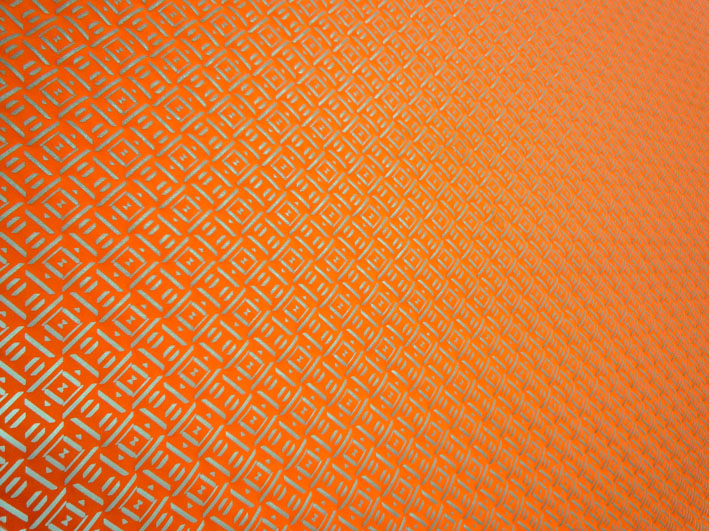 幾何圖案橘色反光布