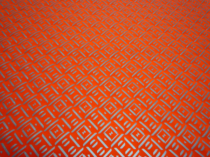 幾何圖案橘色反光布