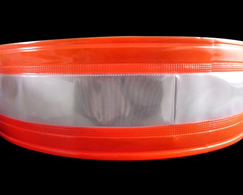 反光PVC-橘夹白色