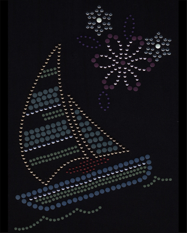 仿金属+反光烫片-帆船