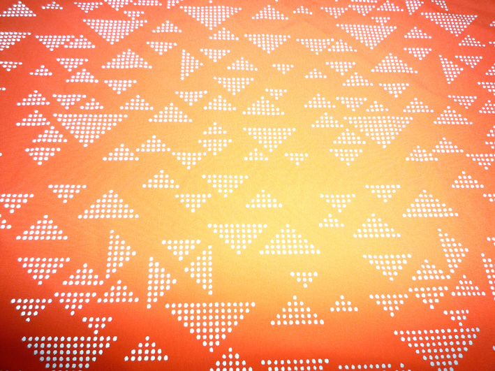 三角形圖案橘色反光布