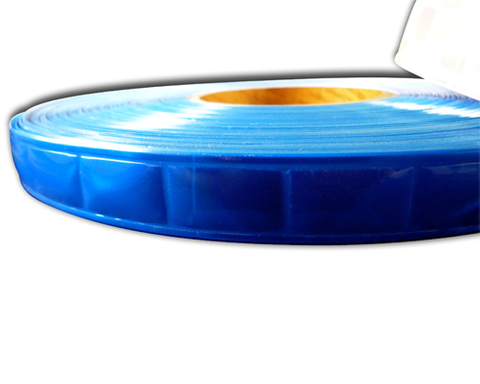 反光PVC-蓝色有格